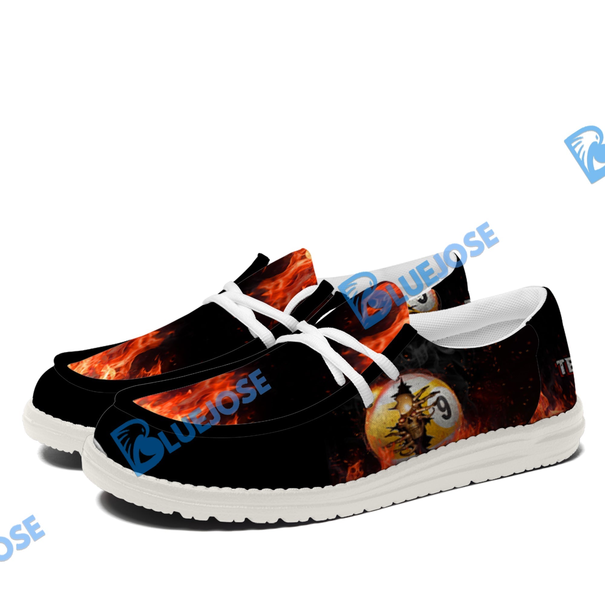 Billiards Ball 8 And 9 Fire Crack Lace Up Loafers 2026