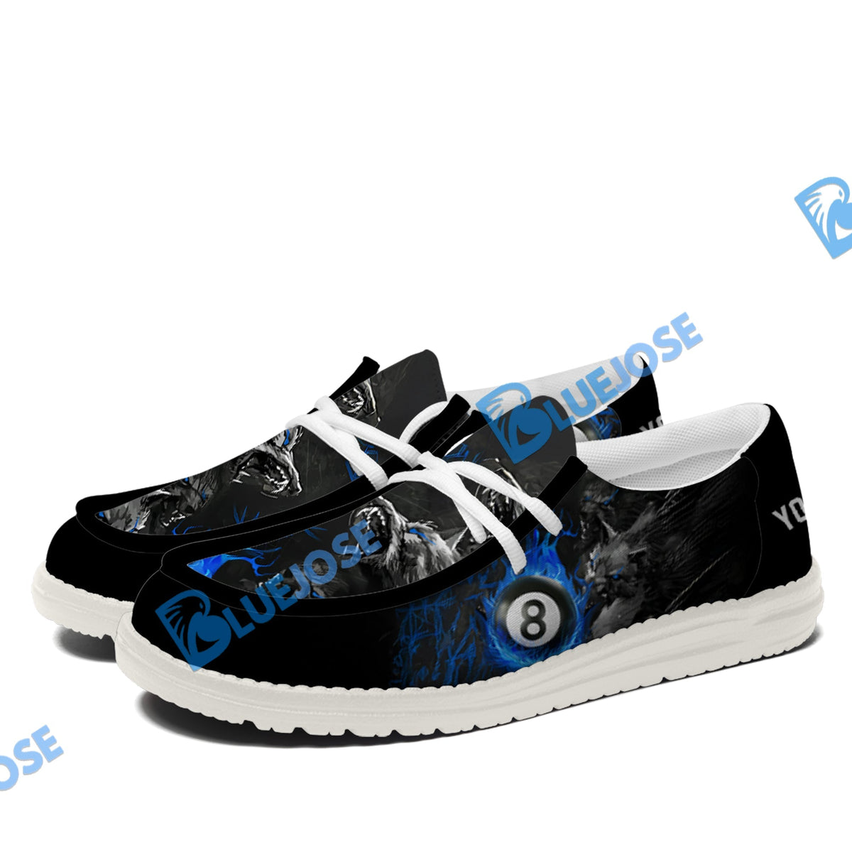 Billiards Flame Wolf Lace Up Loafers 2026