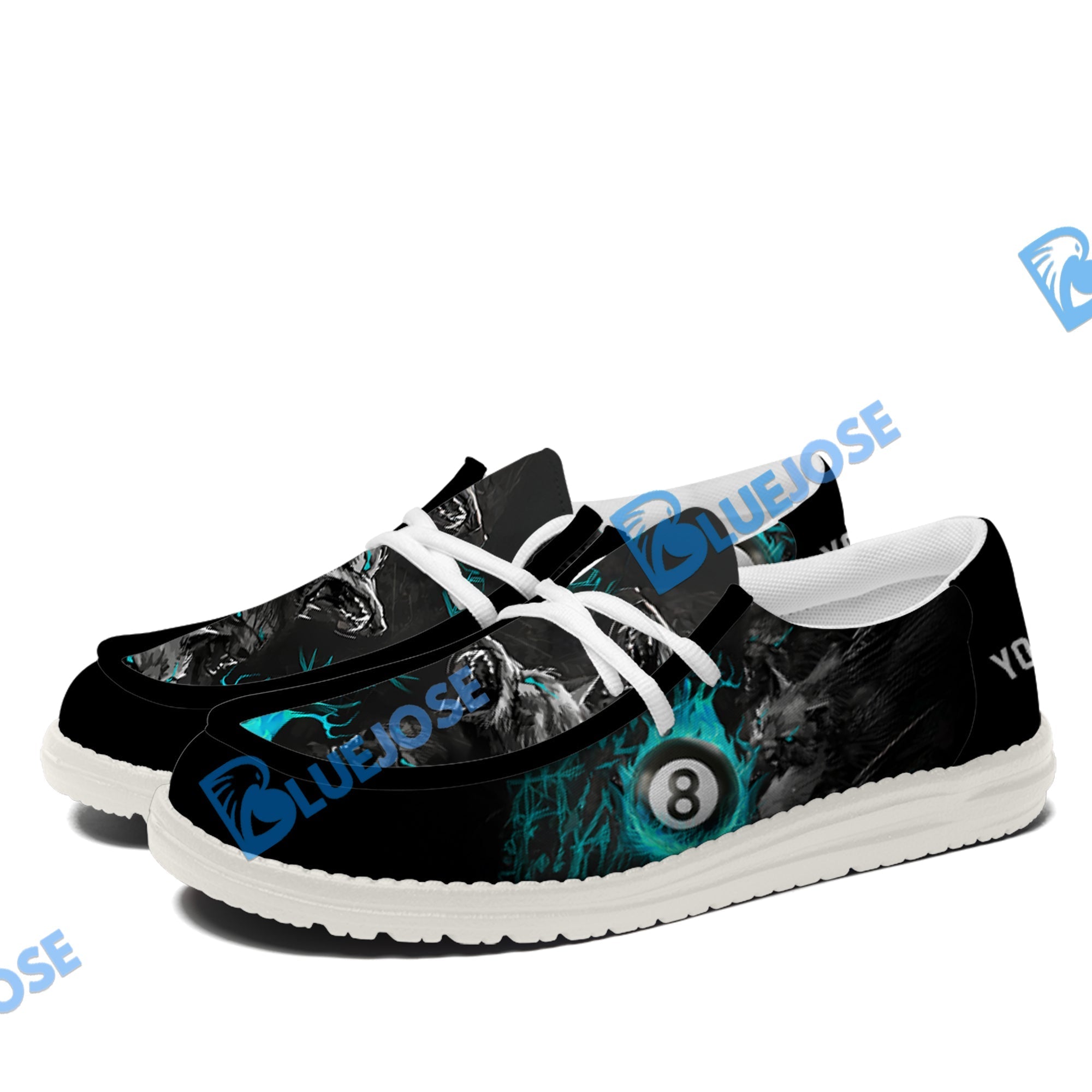 Billiards Flame Wolf Lace Up Loafers 2026
