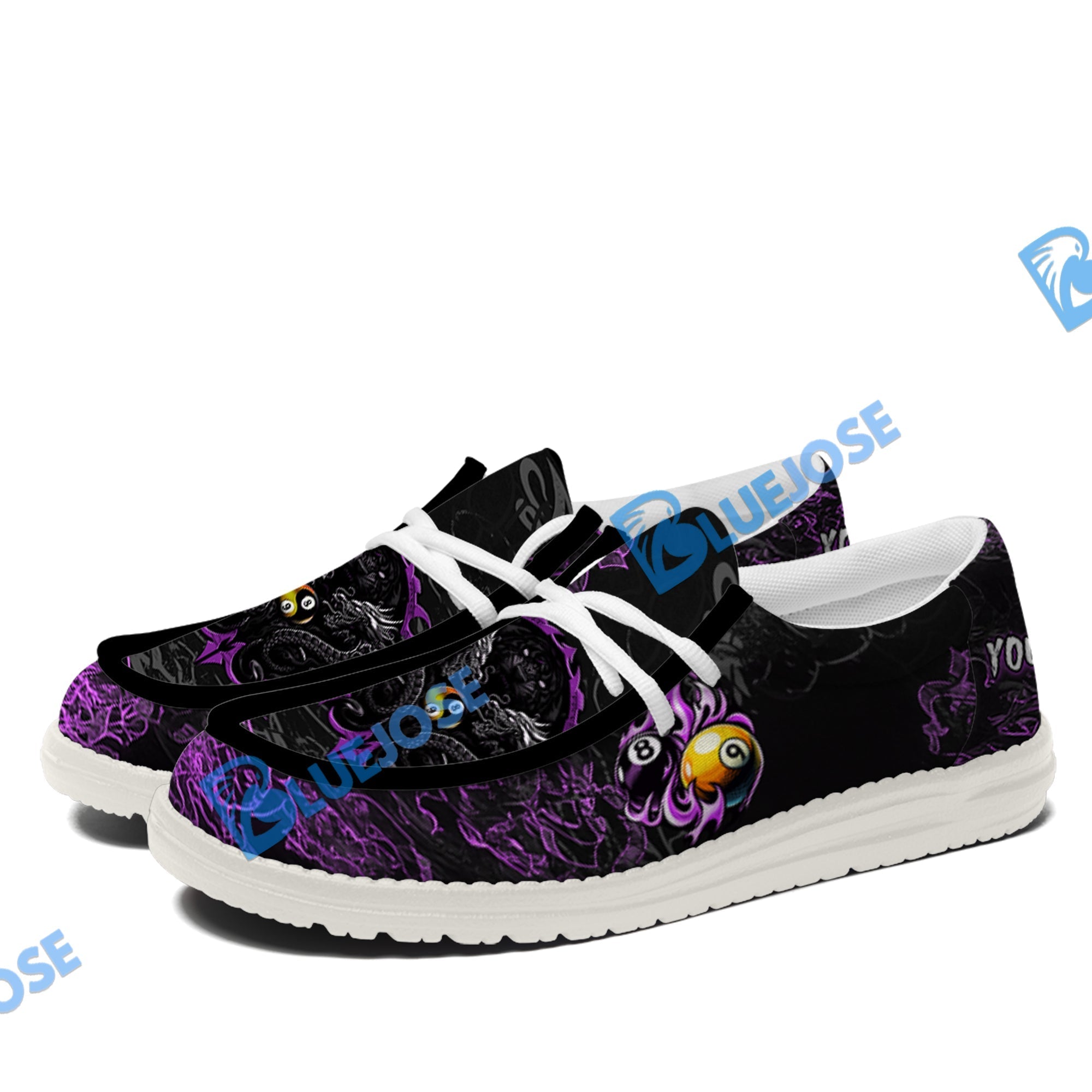 Billiards Ball 8 & 9 Yinyang Dragon Tiger Lace Up Loafers 2026