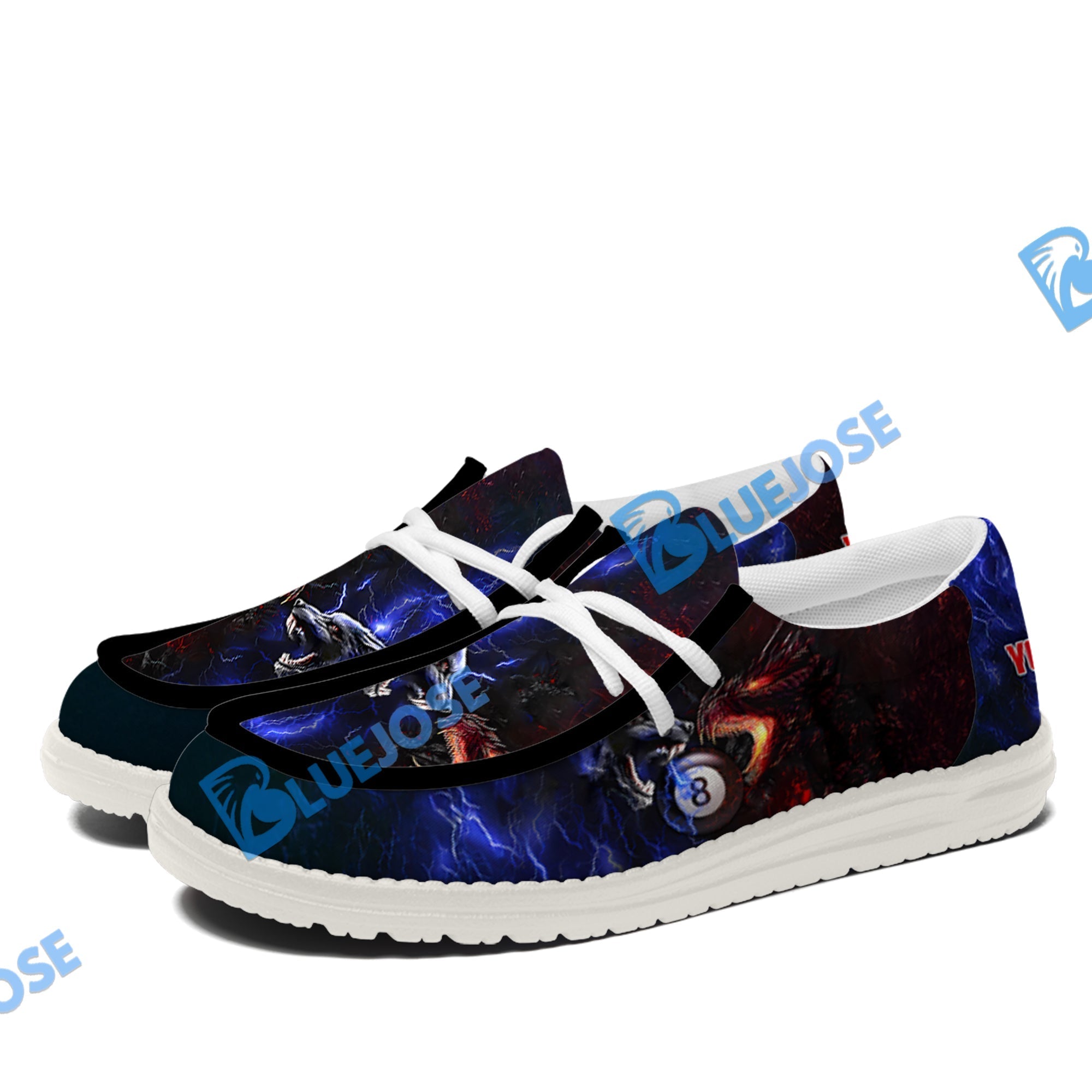 Billiard Ball 8 Dragon And Wolf Lace Up Loafers 2026