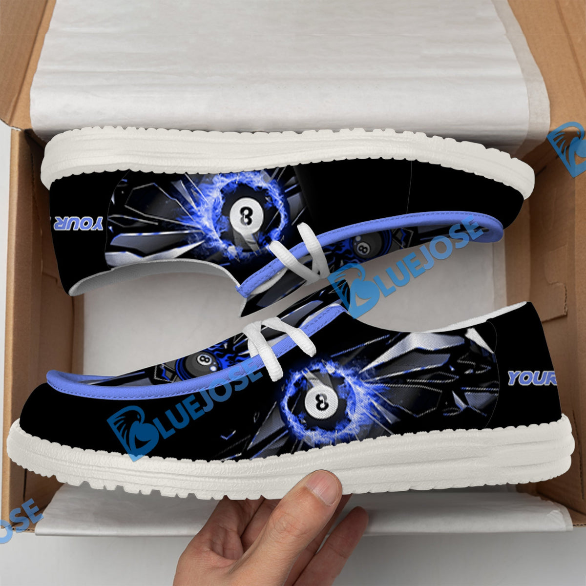 Billiards Ball 8 Fire Broken Glass Lace Up Loafers 2026