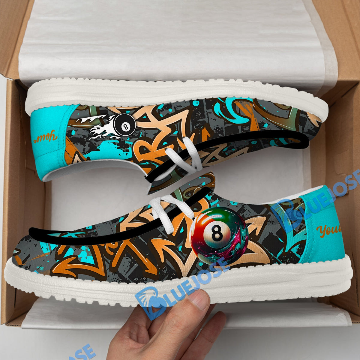 Billiards Ball 8 Graffiti Street Lace Up Loafers 2026