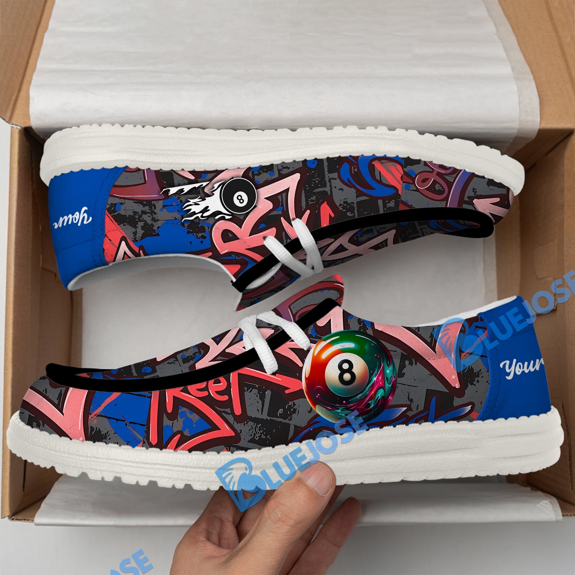 Billiards Ball 8 Graffiti Street Lace Up Loafers 2026