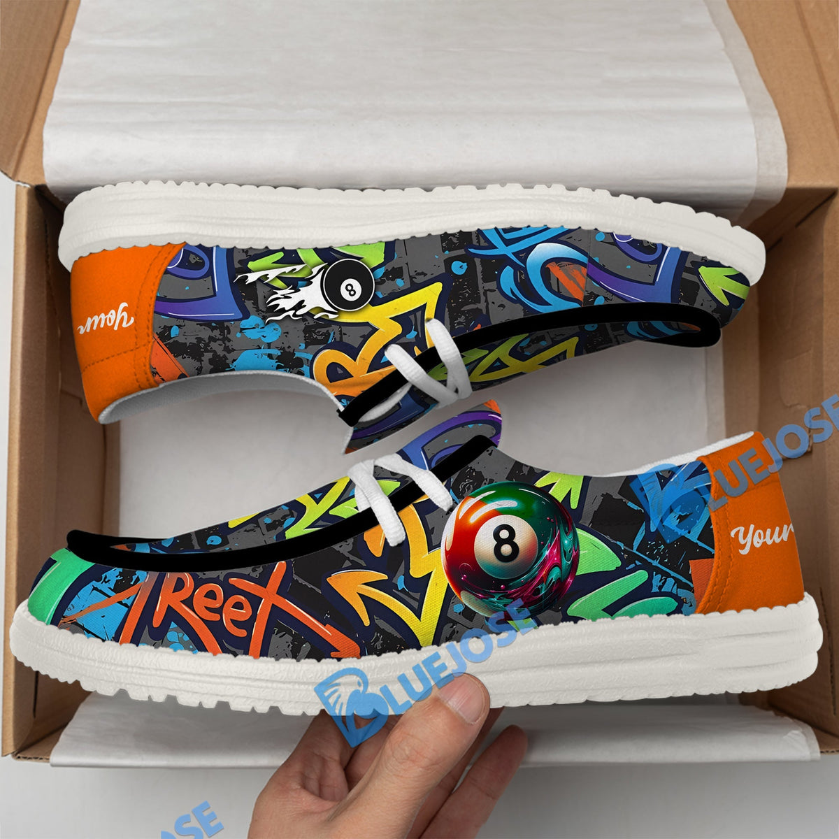 Billiards Ball 8 Graffiti Street Lace Up Loafers 2026