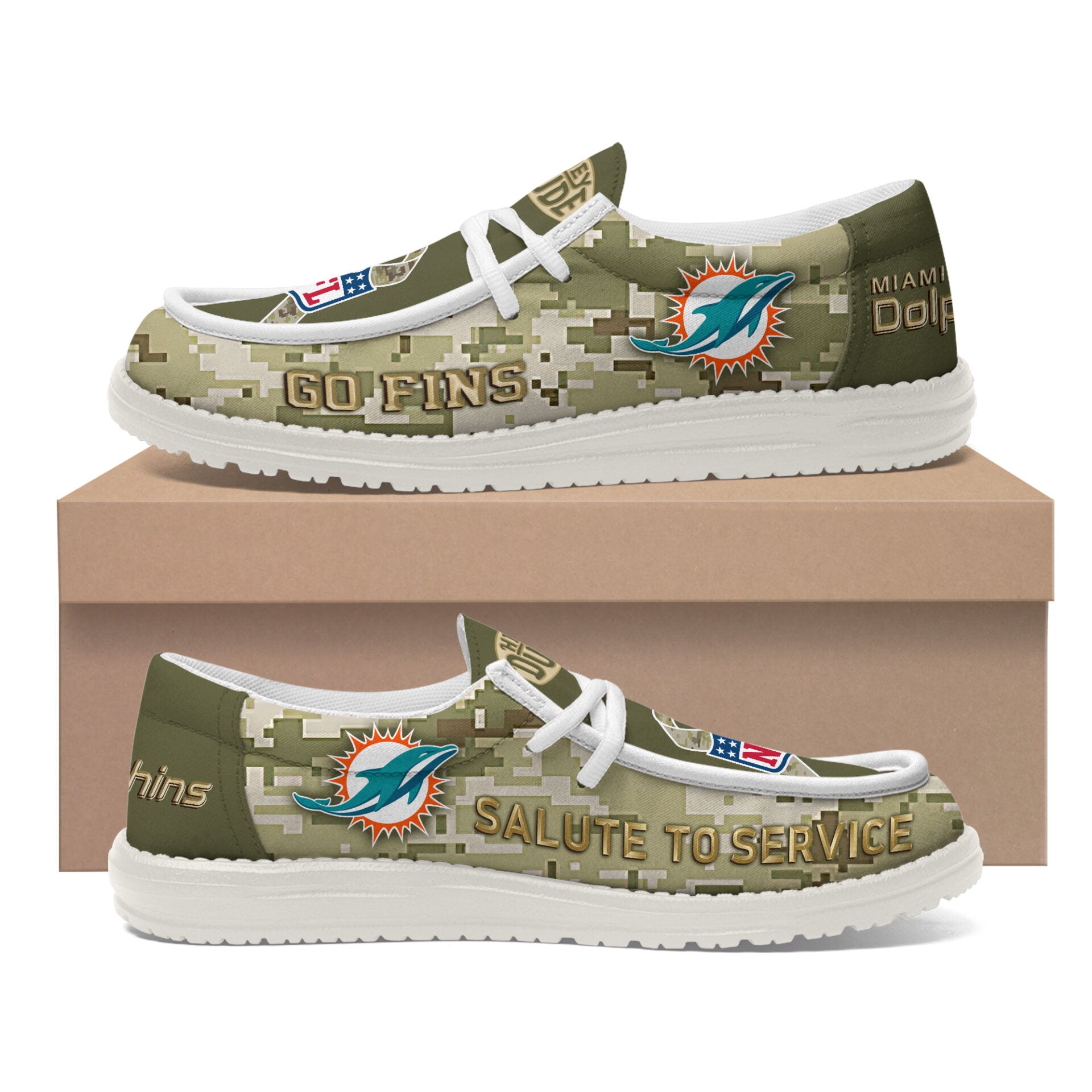 Miami Dolphins Lace Up Loafers 2026