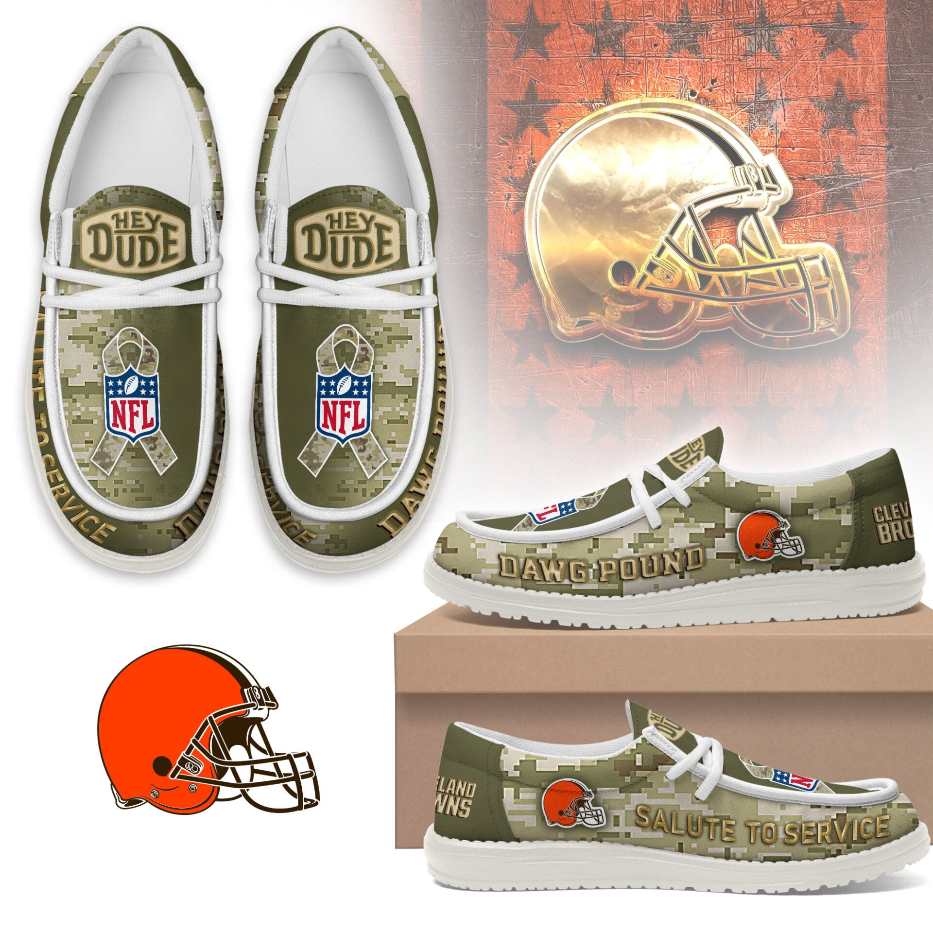 Cleveland Browns Lace Up Loafers 2026