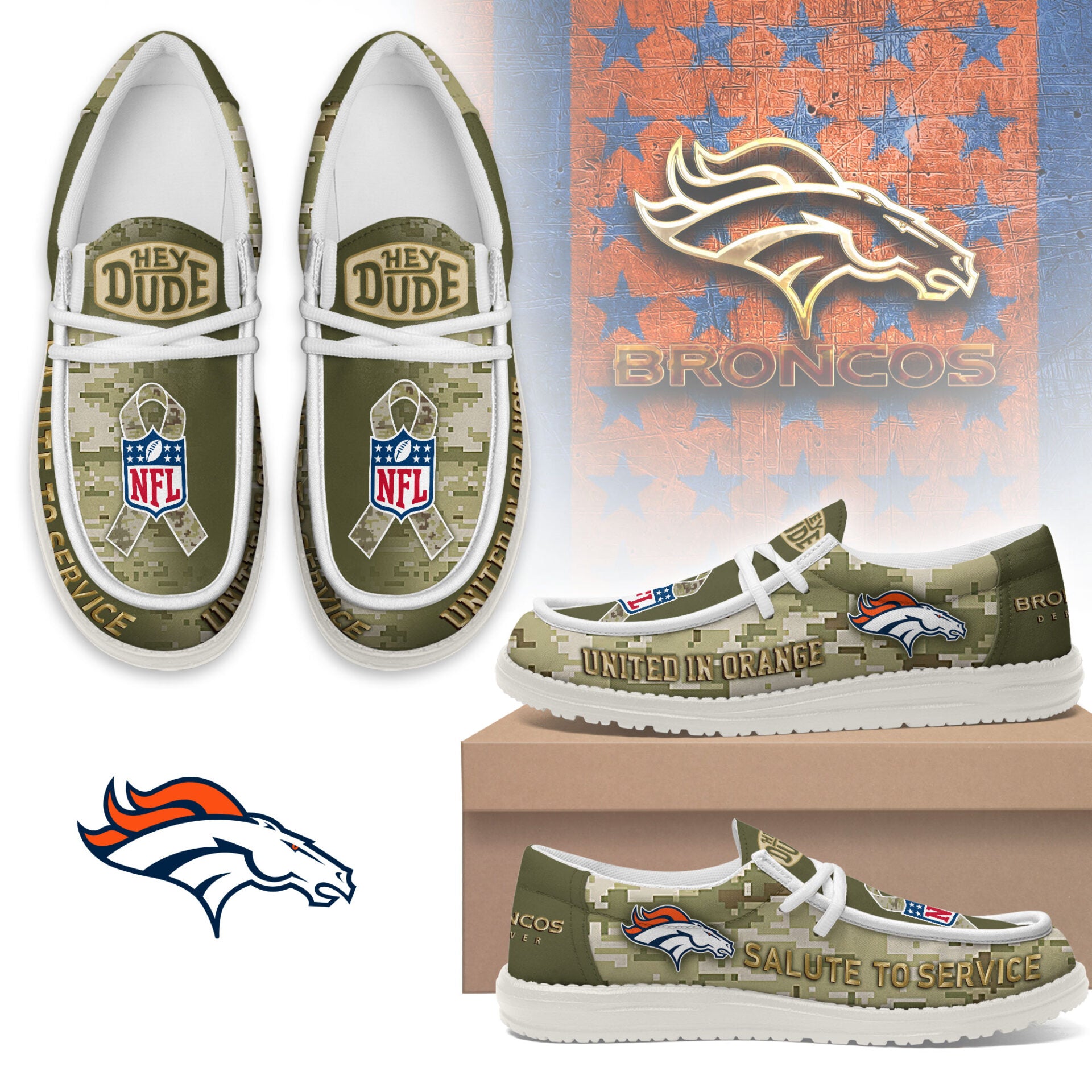 Denver Broncos Lace Up Loafers 2026