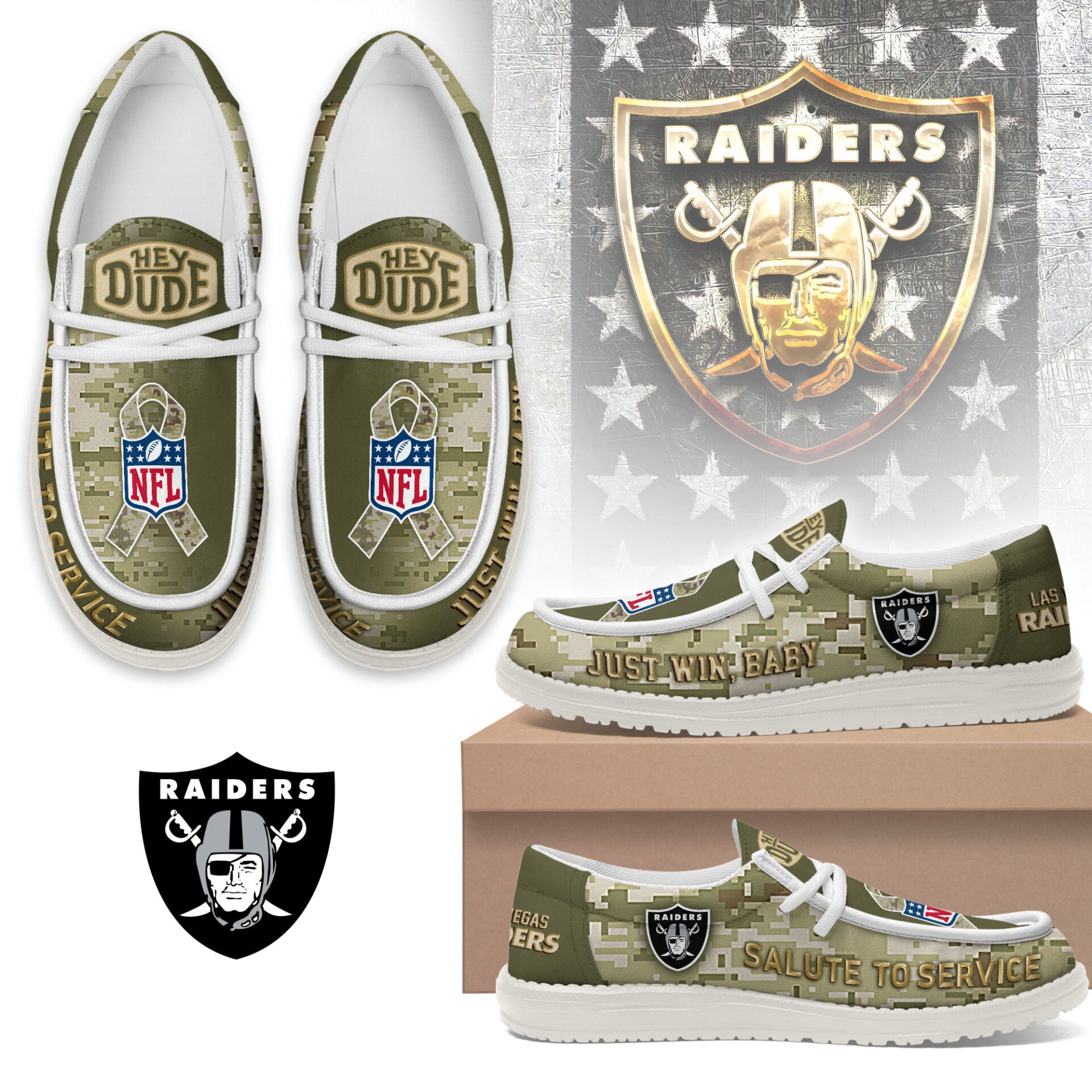 Las Vegas Raiders Lace Up Loafers 2026