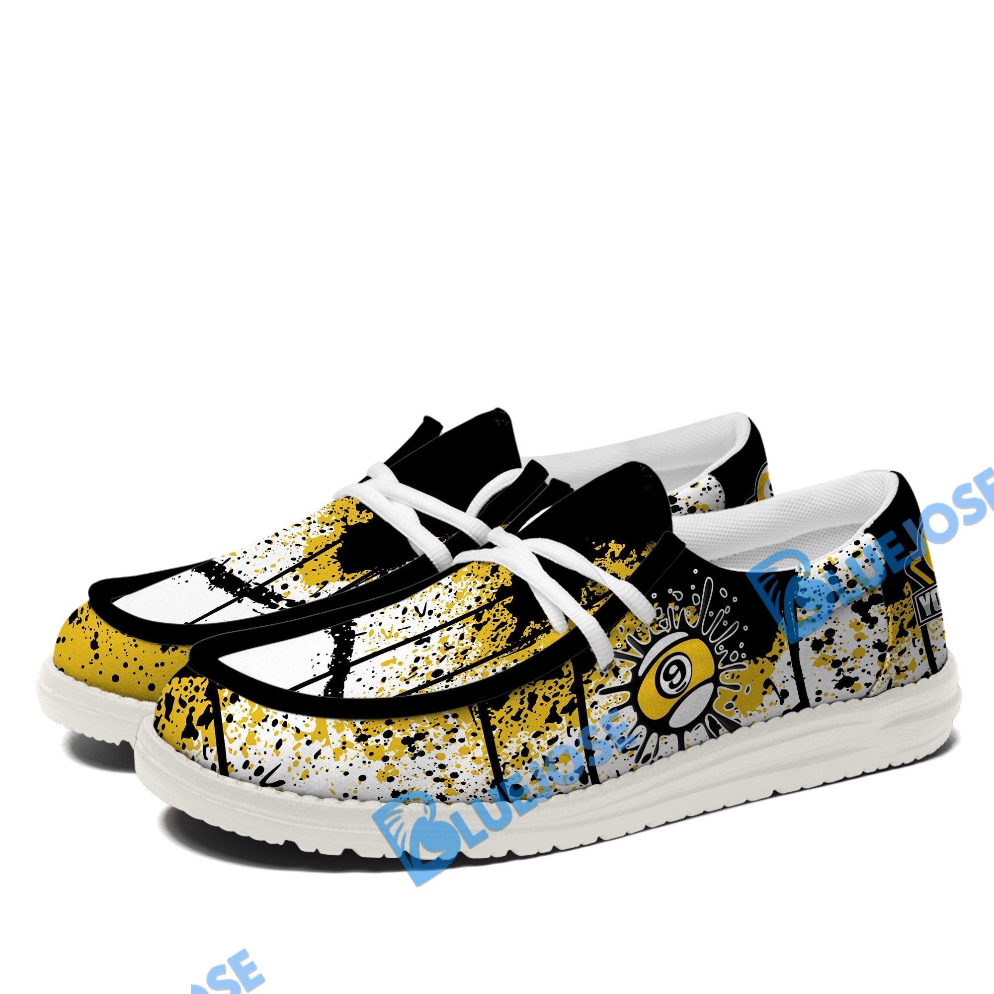 Billiards Ball 9 Ink Art Lace Up Loafers 2026
