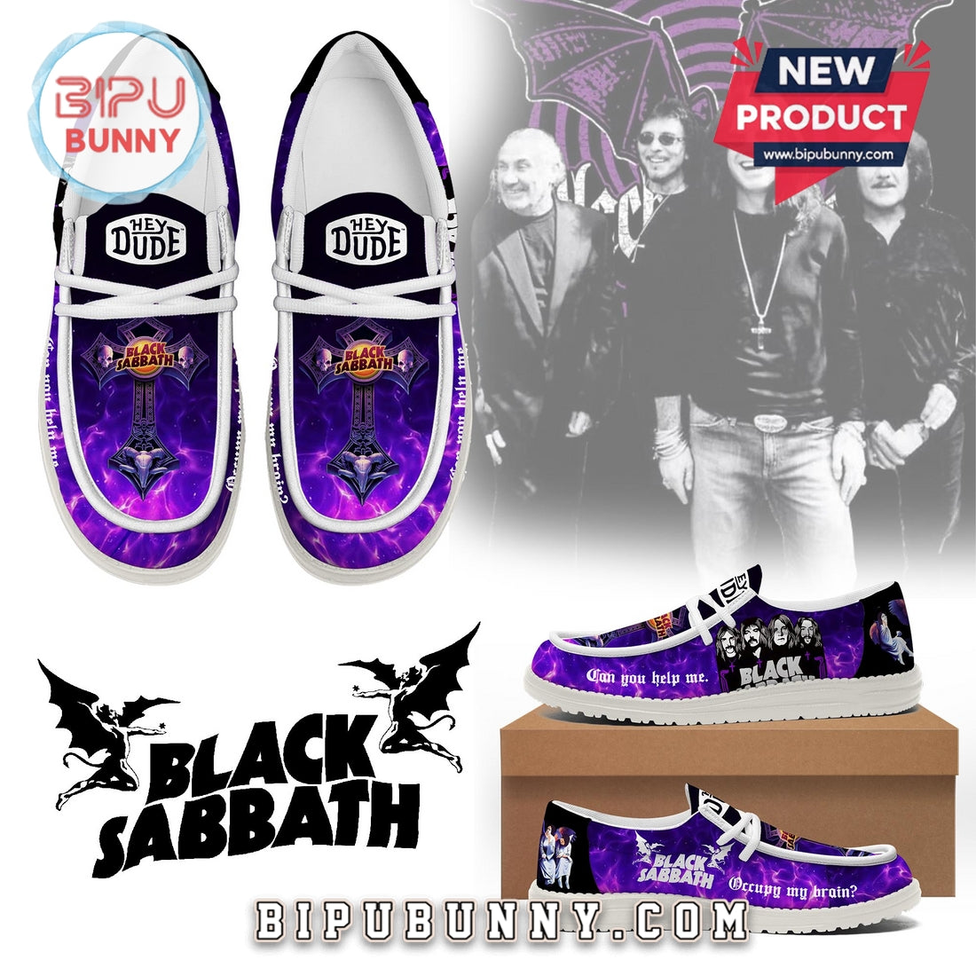 Black Sabbath Lace Up Loafers 2026