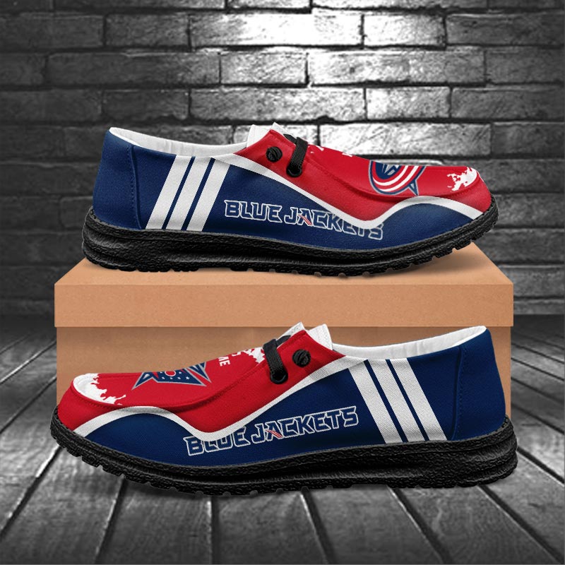 Columbus Blue Jackets Lace Up Loafers Shoes 2026