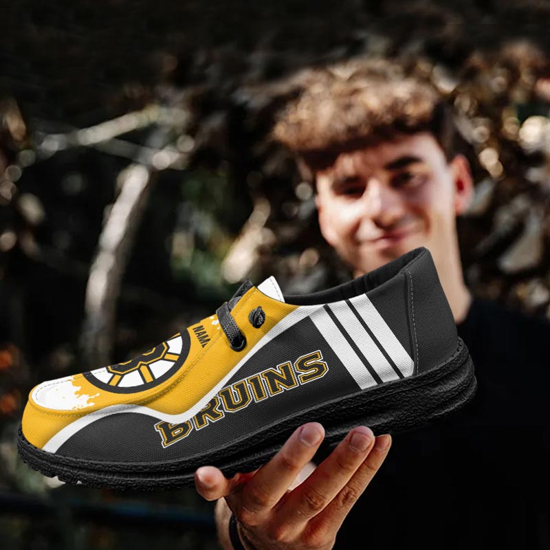 Boston Bruins Lace Up Loafers Shoes 2026