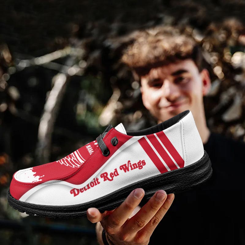 Detroit Red Wings Lace Up Loafers Shoes 2026