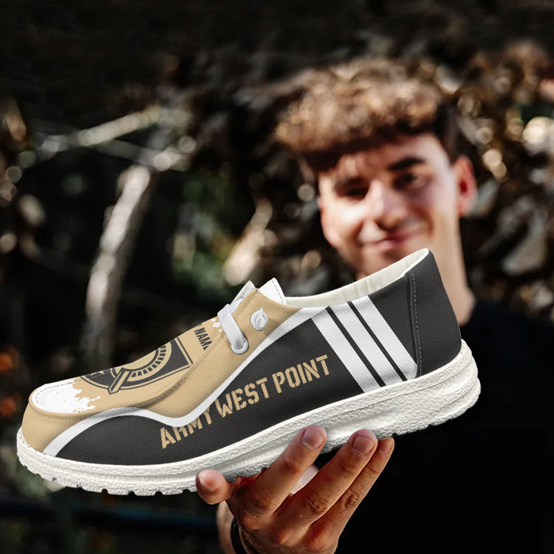 Army Black Knights Lace Up Loafers Shoes 2026