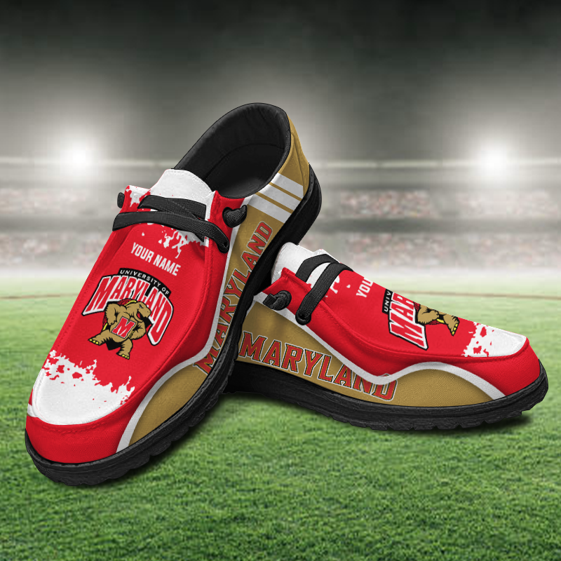 Maryland Terrapins Lace Up Loafers Shoes 2026