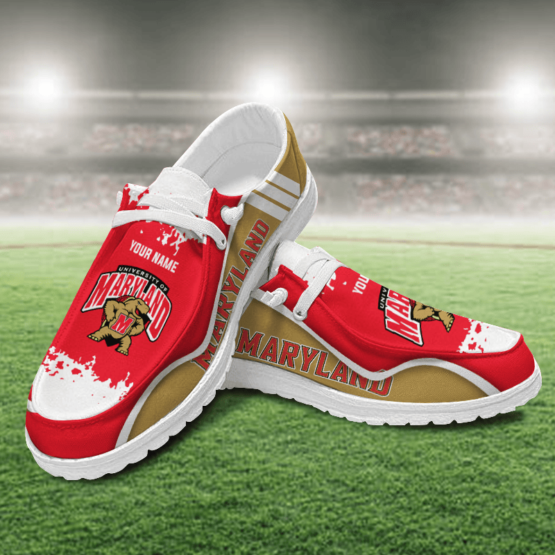 Maryland Terrapins Lace Up Loafers Shoes 2026