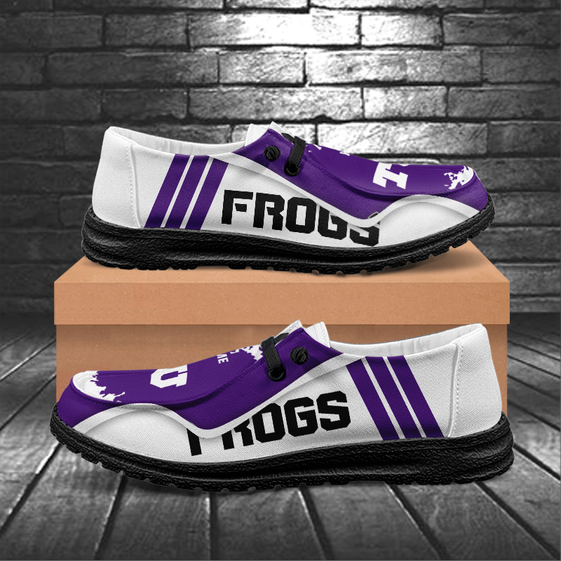 TCU Horned Frogs Lace Up Loafers Shoes 2026