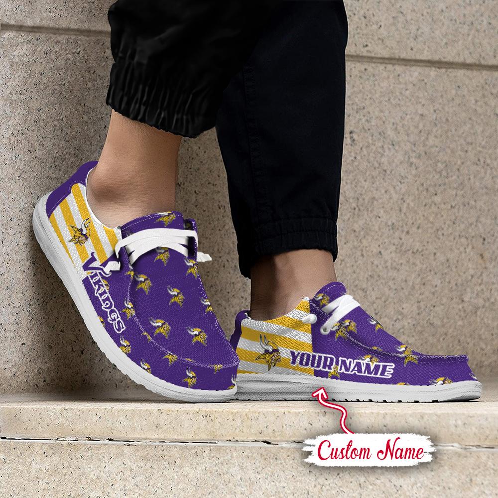 Healalio Minnesota Vikings Lace Up Loafers 2026