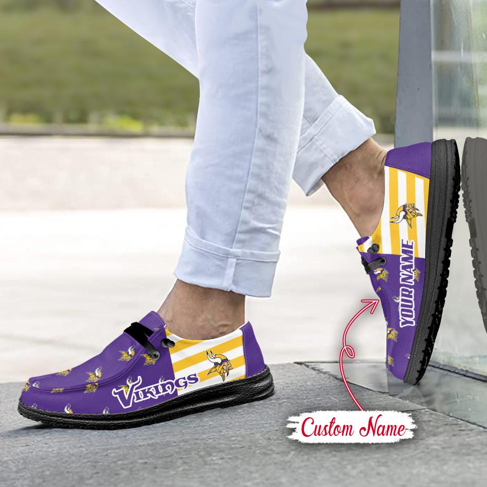 Healalio Minnesota Vikings Lace Up Loafers 2026
