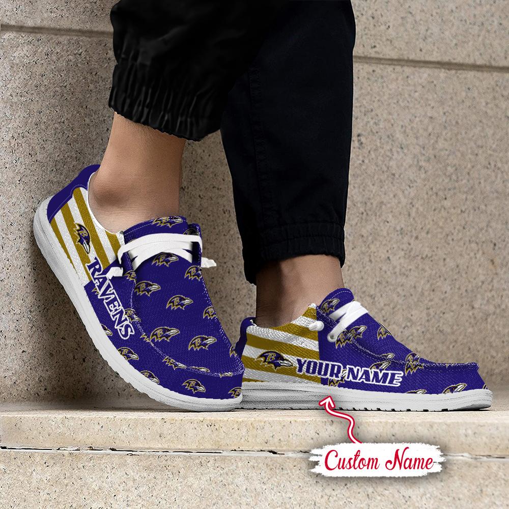 Healalio Baltimore Ravens Lace Up Loafers 2026