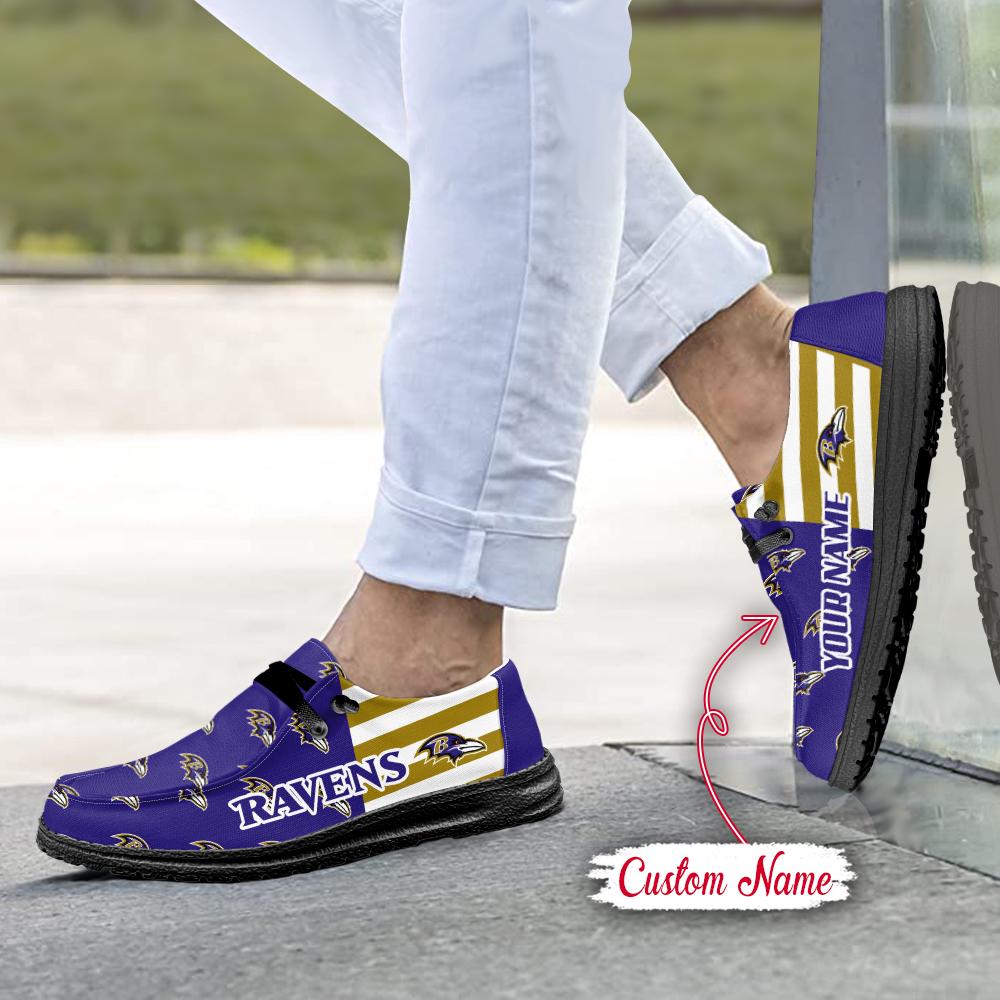 Healalio Baltimore Ravens Lace Up Loafers 2026