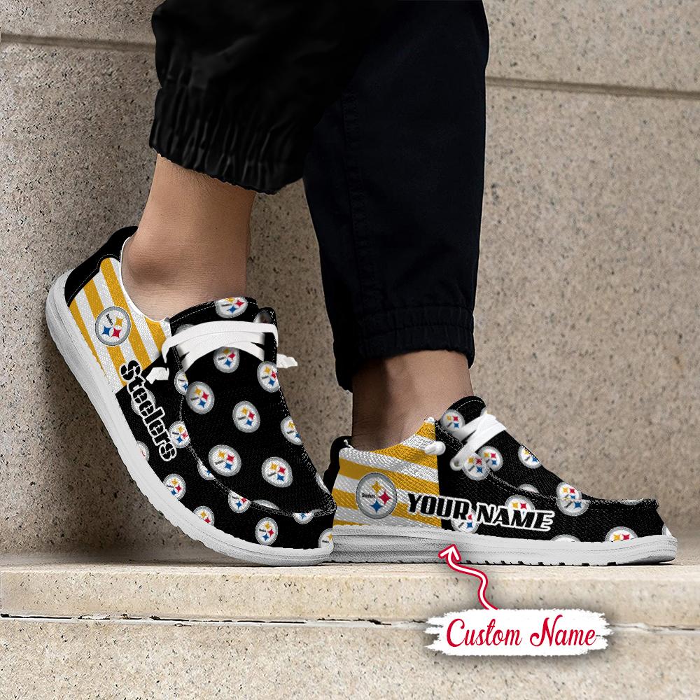Healalio Pittsburgh Steelers Lace Up Loafers 2026