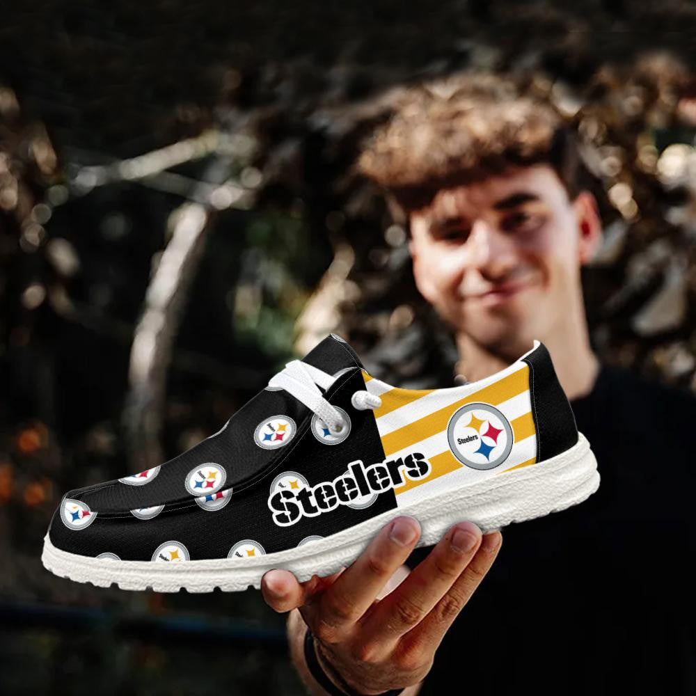 Healalio Pittsburgh Steelers Lace Up Loafers 2026