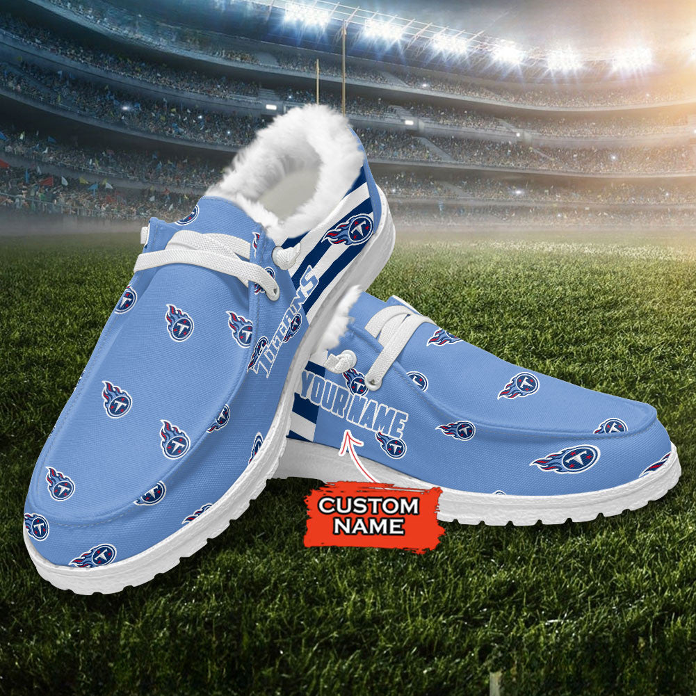 Healalio Tennessee Titans Lace Up Loafers Fur Lining 2026