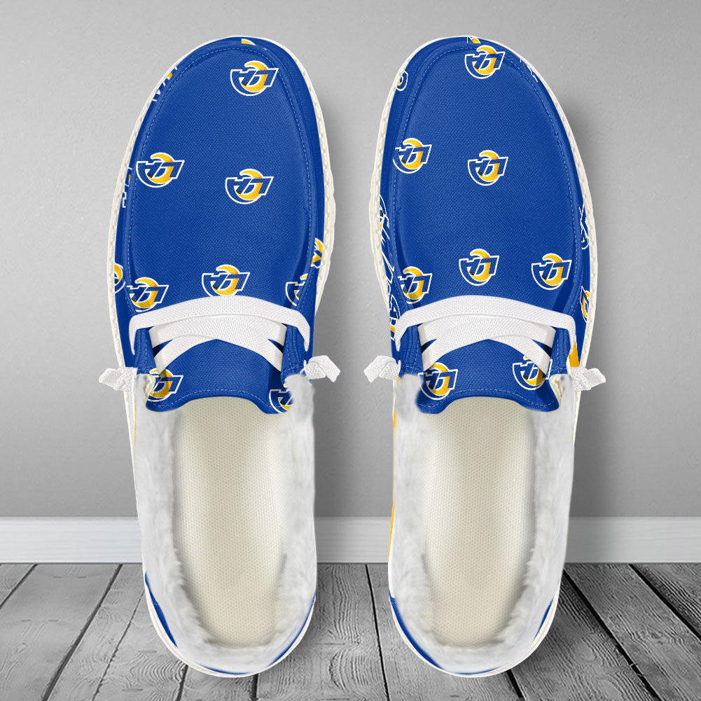 Healalio Los Angeles Rams Lace Up Loafers Fur Lining 2026