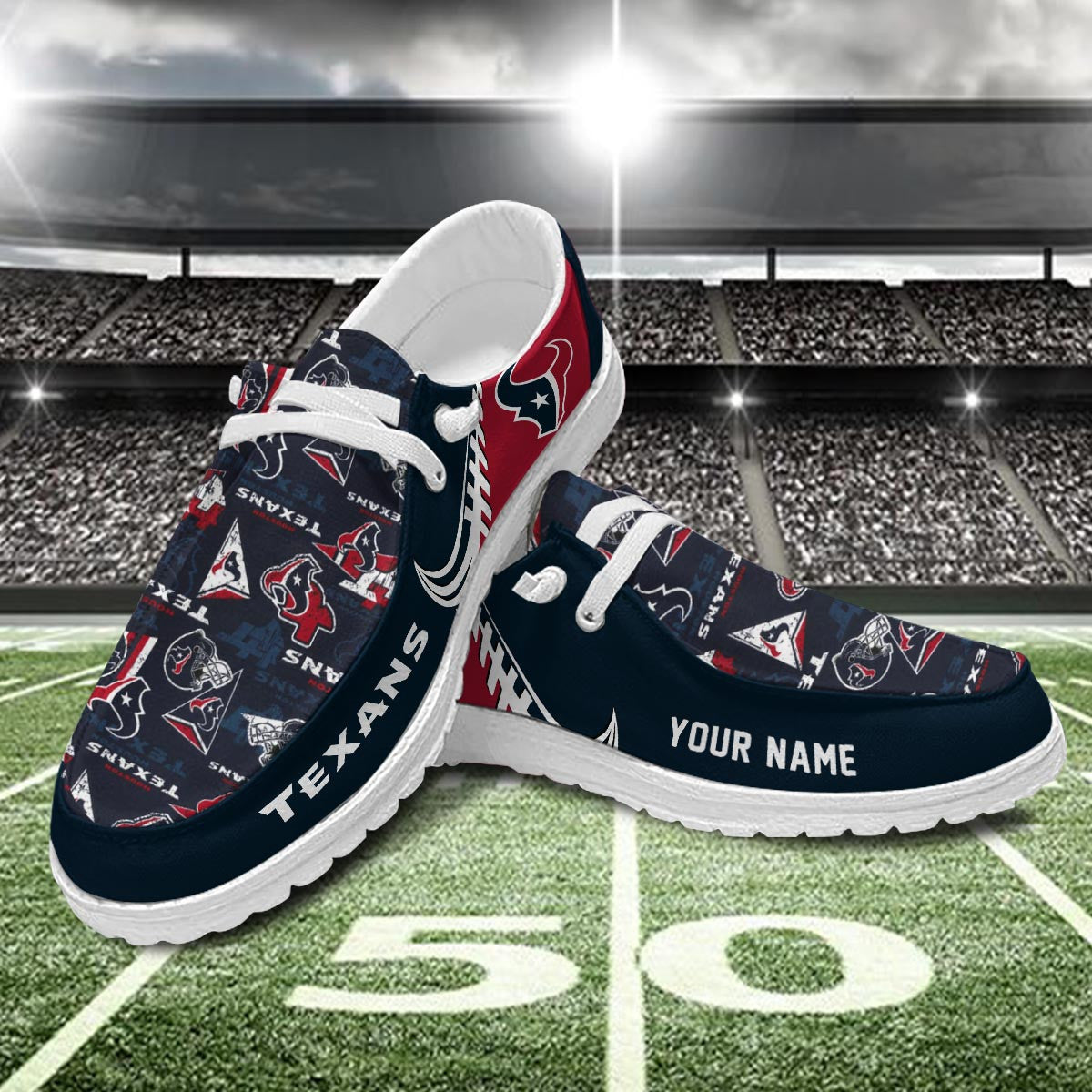 Healalio Houston Texans Lace Up Loafers 2026
