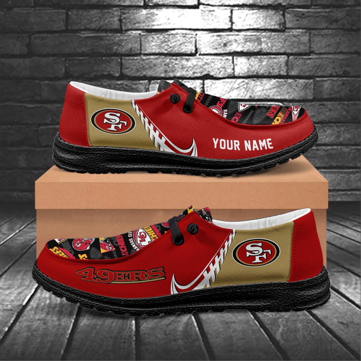 Healalio San Francisco 49ers Lace Up Loafers 2026
