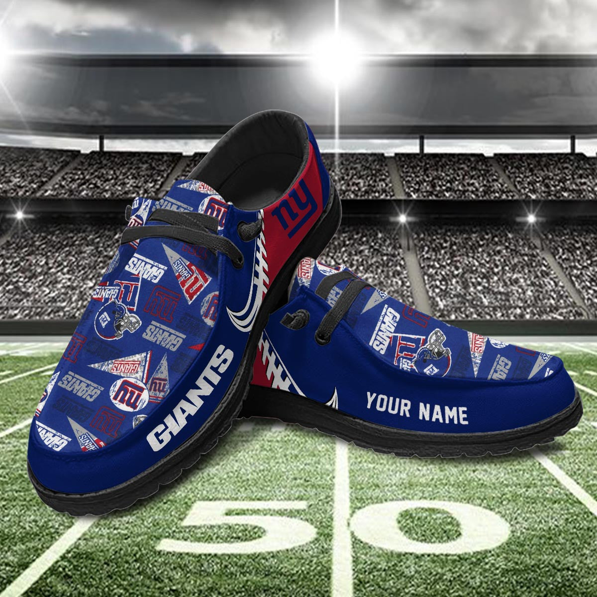 Healalio New York Giants Lace Up Loafers 2026