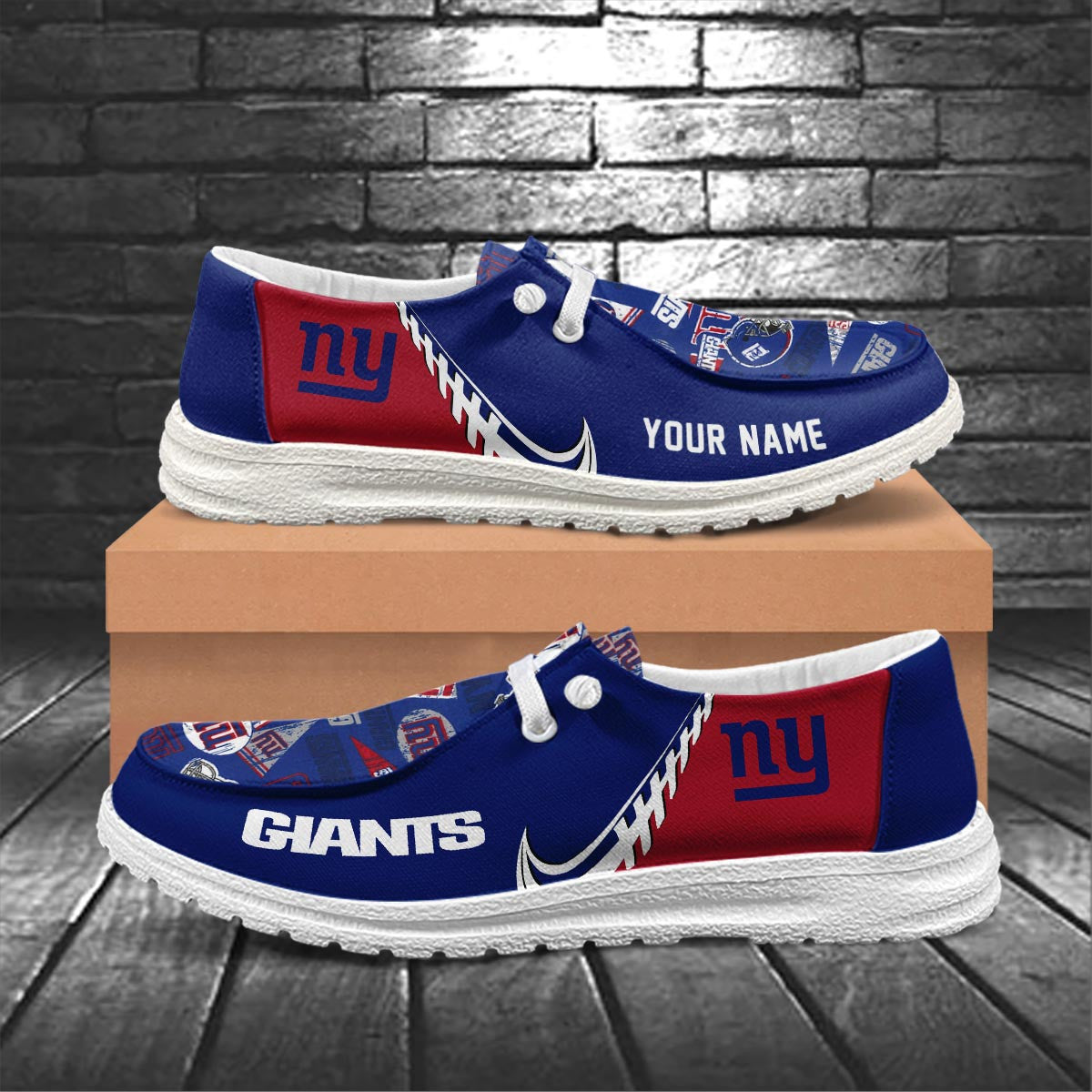Healalio New York Giants Lace Up Loafers 2026