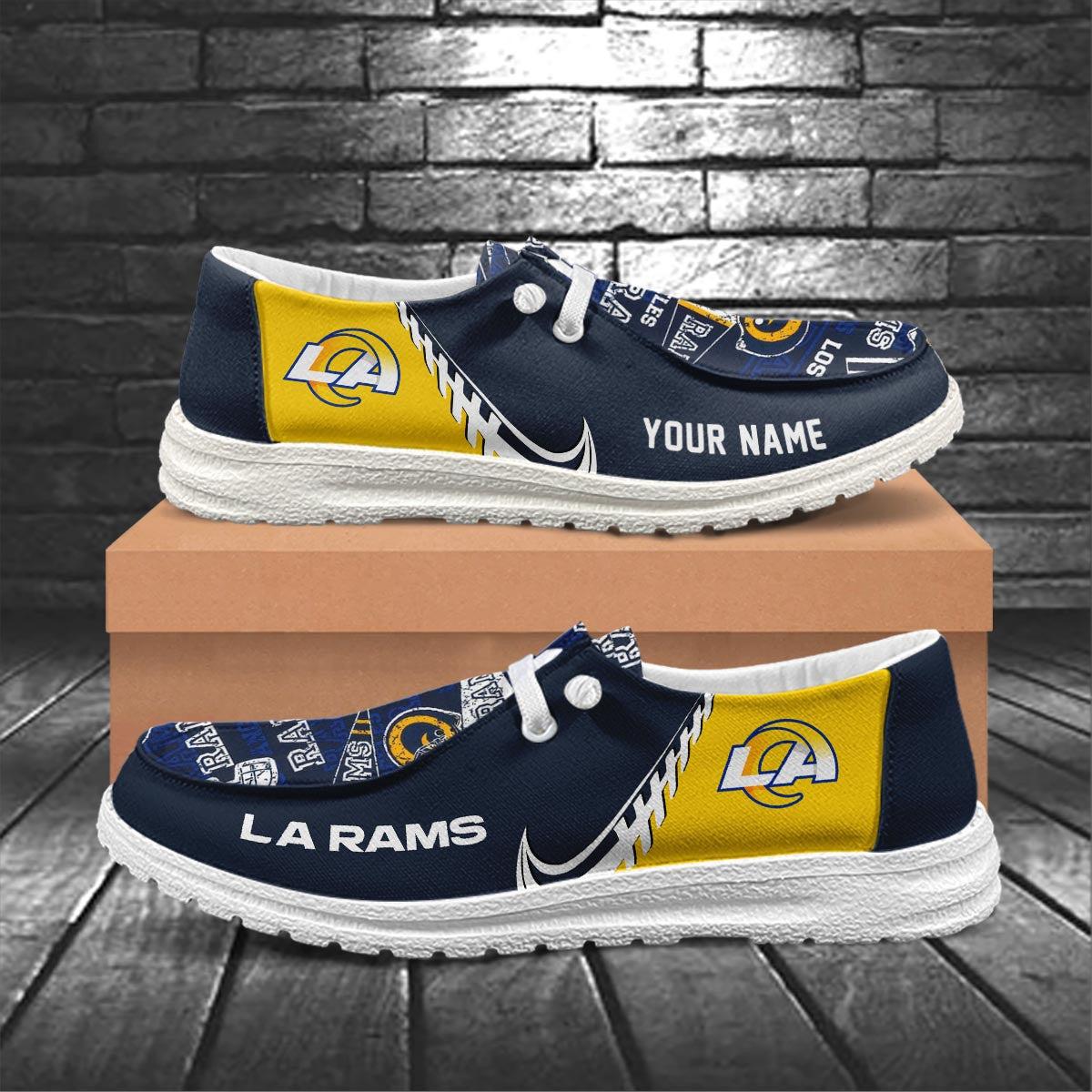 Healalio Los Angeles Rams Lace Up Loafers 2026