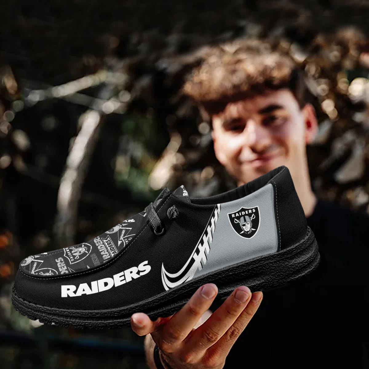 Healalio Las Vegas Raiders Lace Up Loafers 2026