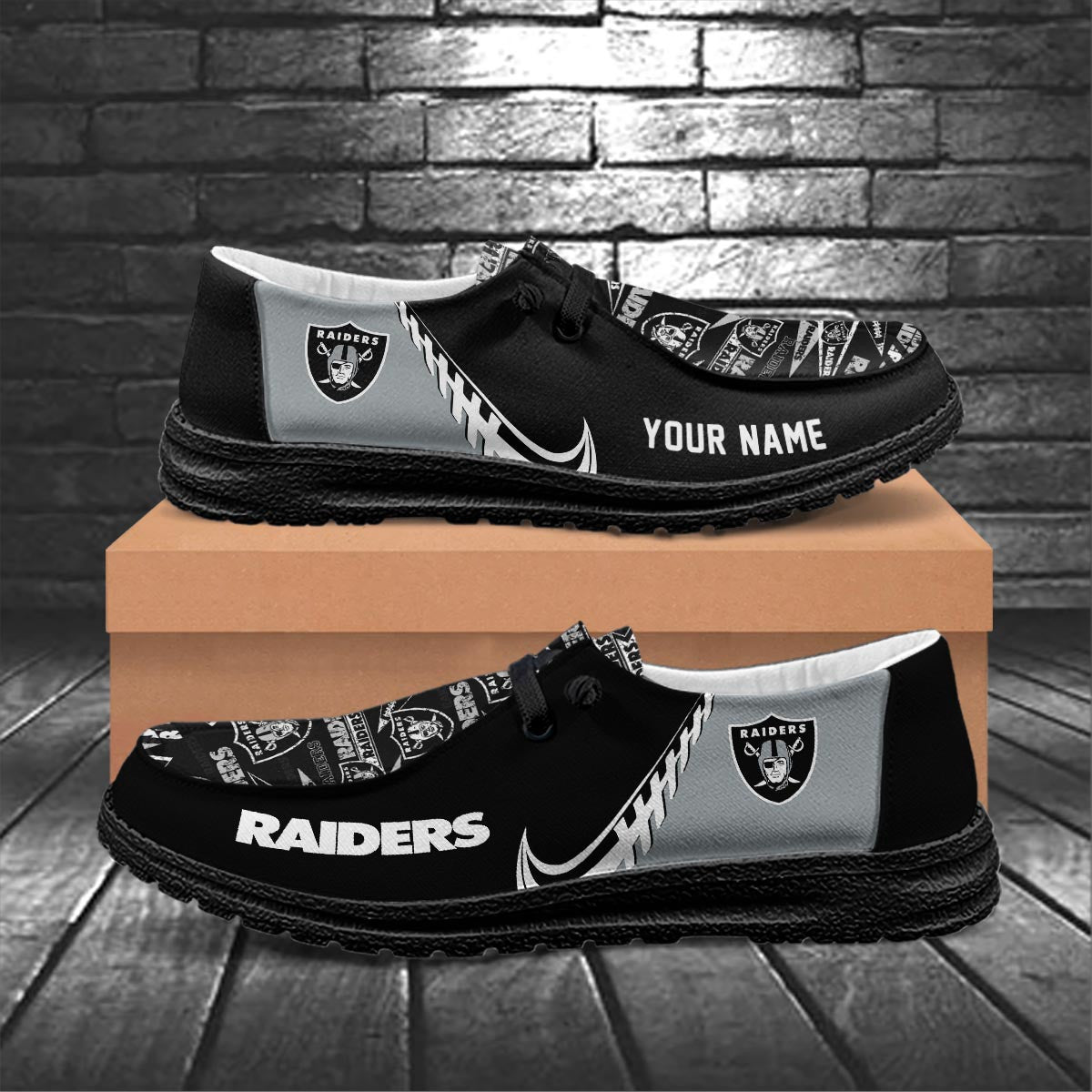 Healalio Las Vegas Raiders Lace Up Loafers 2026