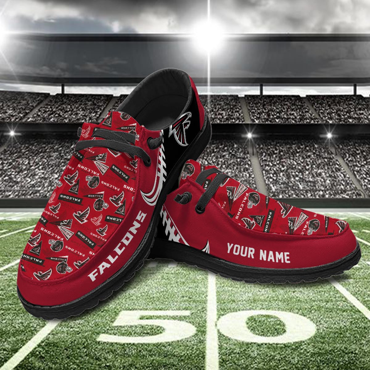 Healalio Arizona Cardinals Lace Up Loafers 2026