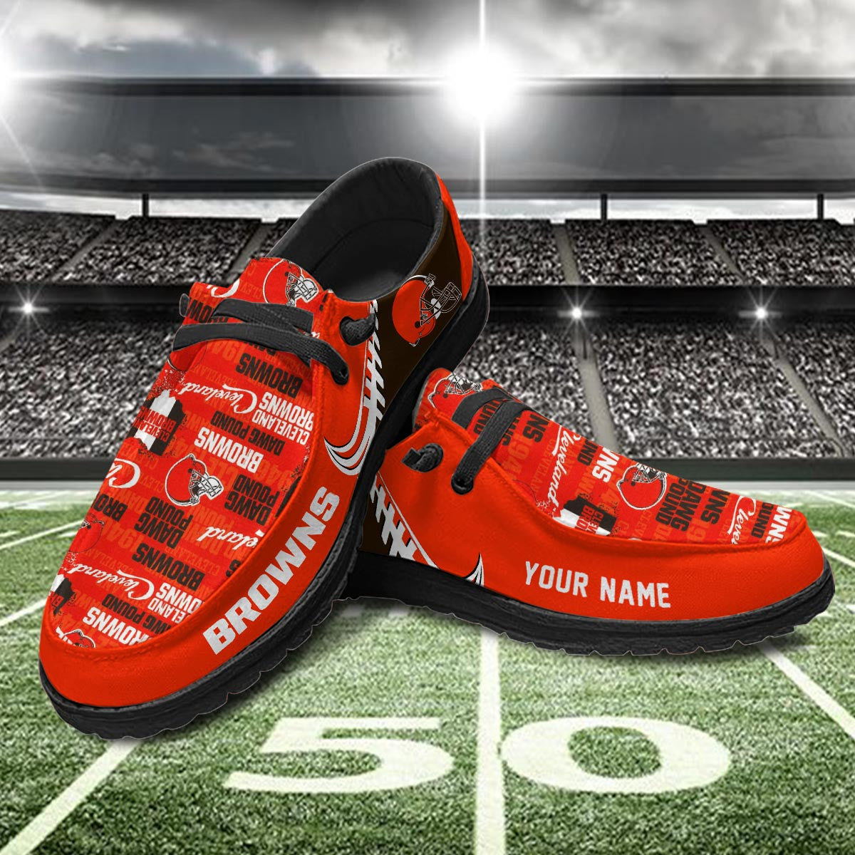 Healalio Cleveland Browns Lace Up Loafers 2026