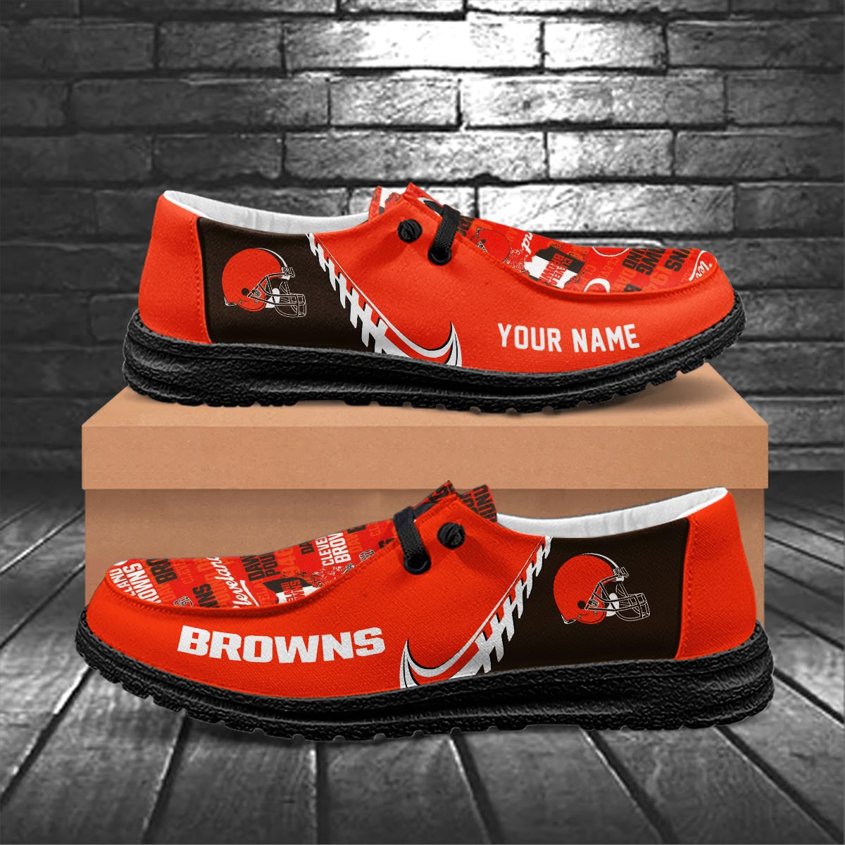 Healalio Cleveland Browns Lace Up Loafers 2026