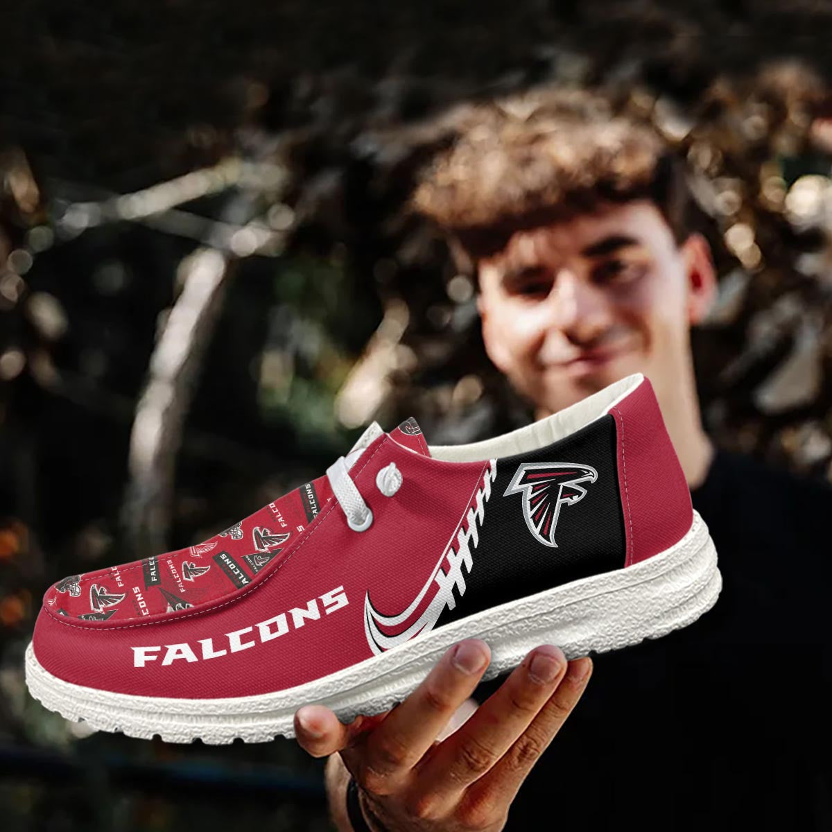 Healalio Atlanta Falcons Lace Up Loafers 2026