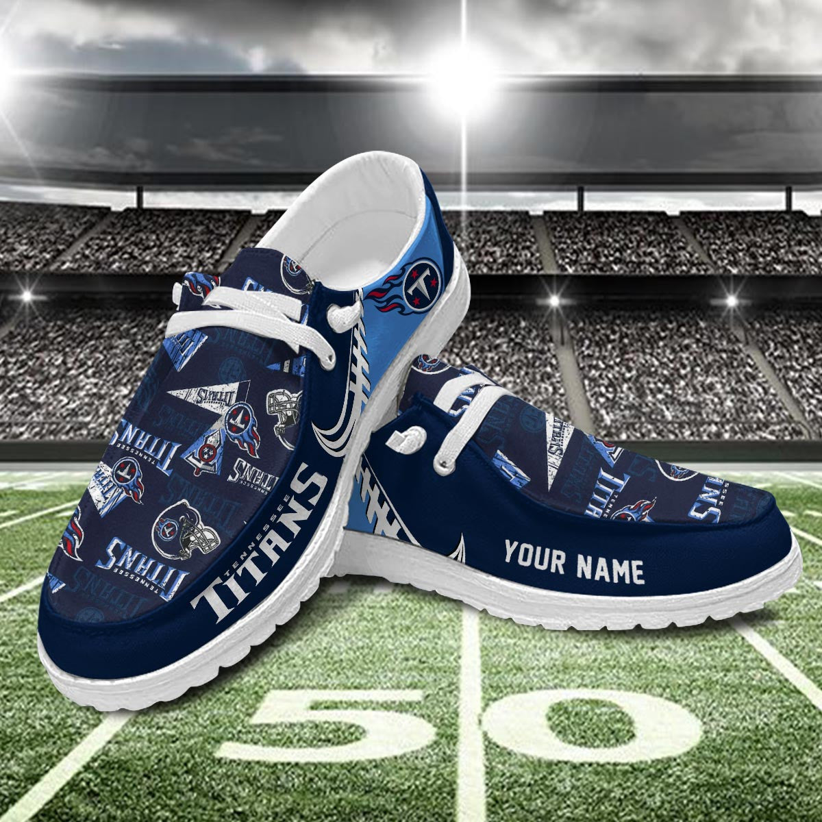 Healalio Tennessee Titans Lace Up Loafers 2026