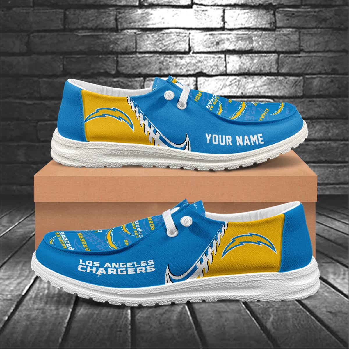 Healalio Los Angeles Chargers Lace Up Loafers 2026