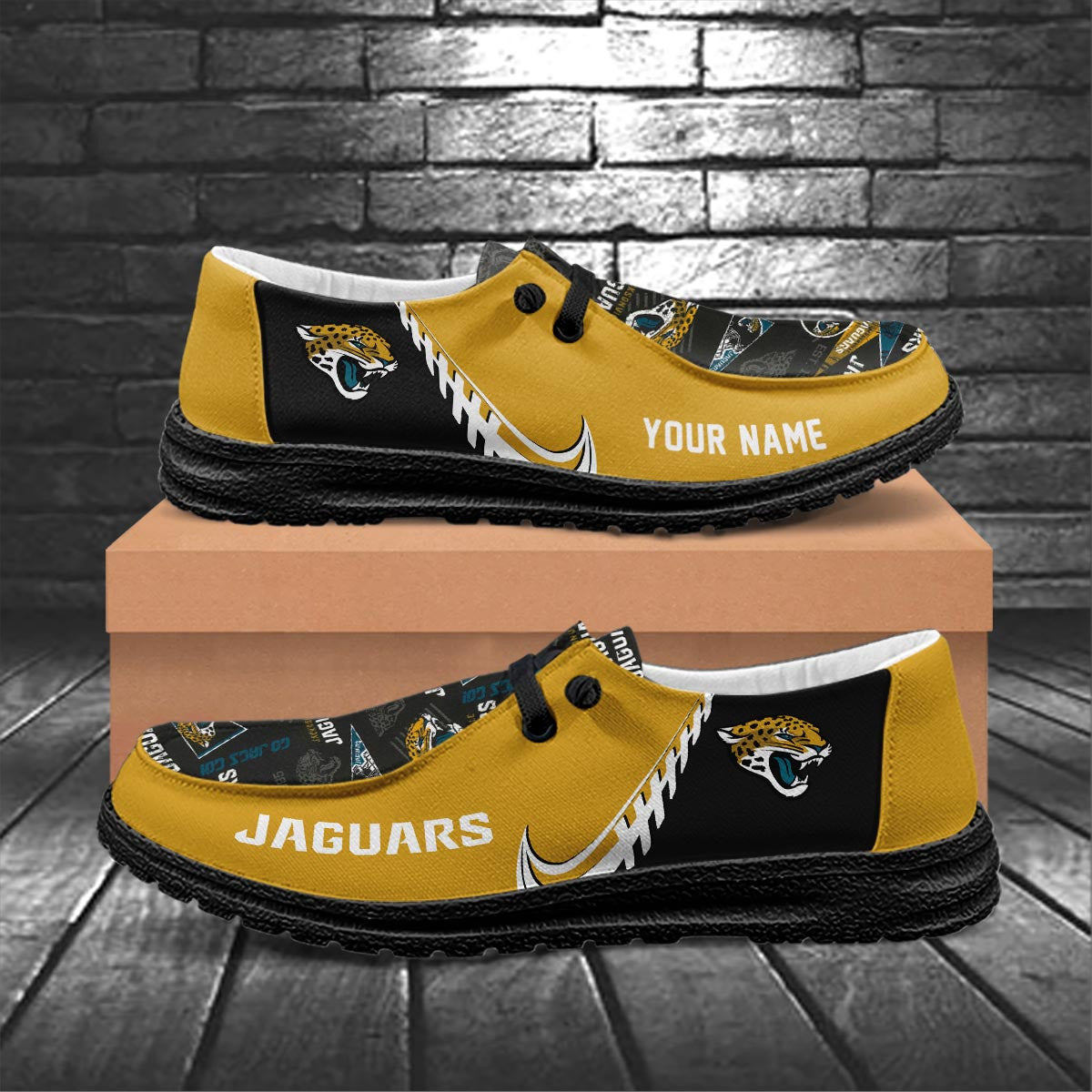 Healalio Jacksonville Jaguars Lace Up Loafers 2026