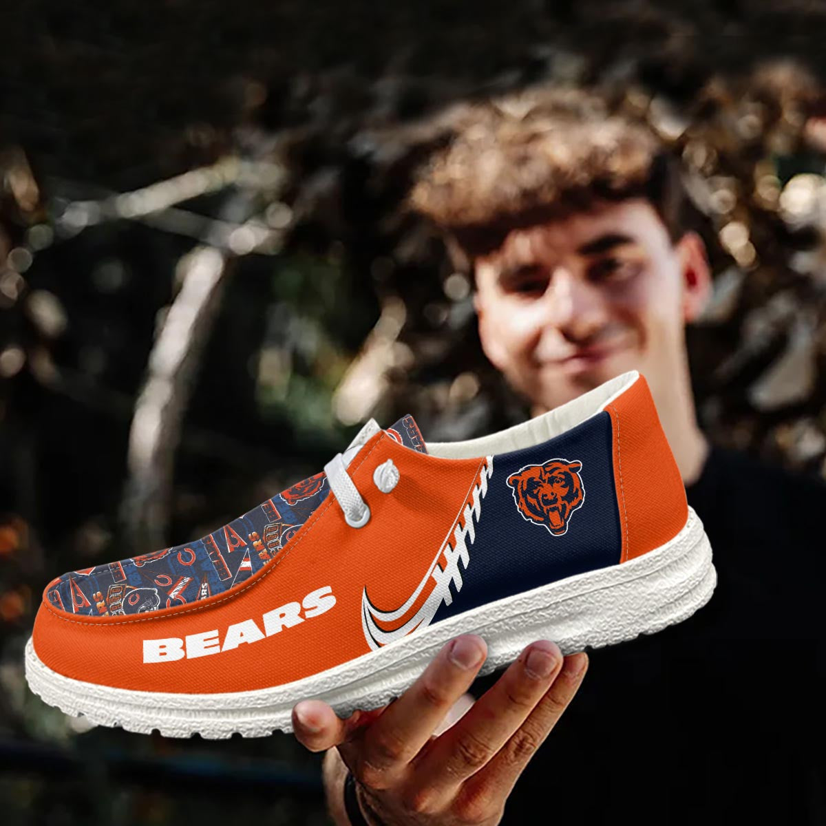 Healalio Chicago Bears Lace Up Loafers 2026
