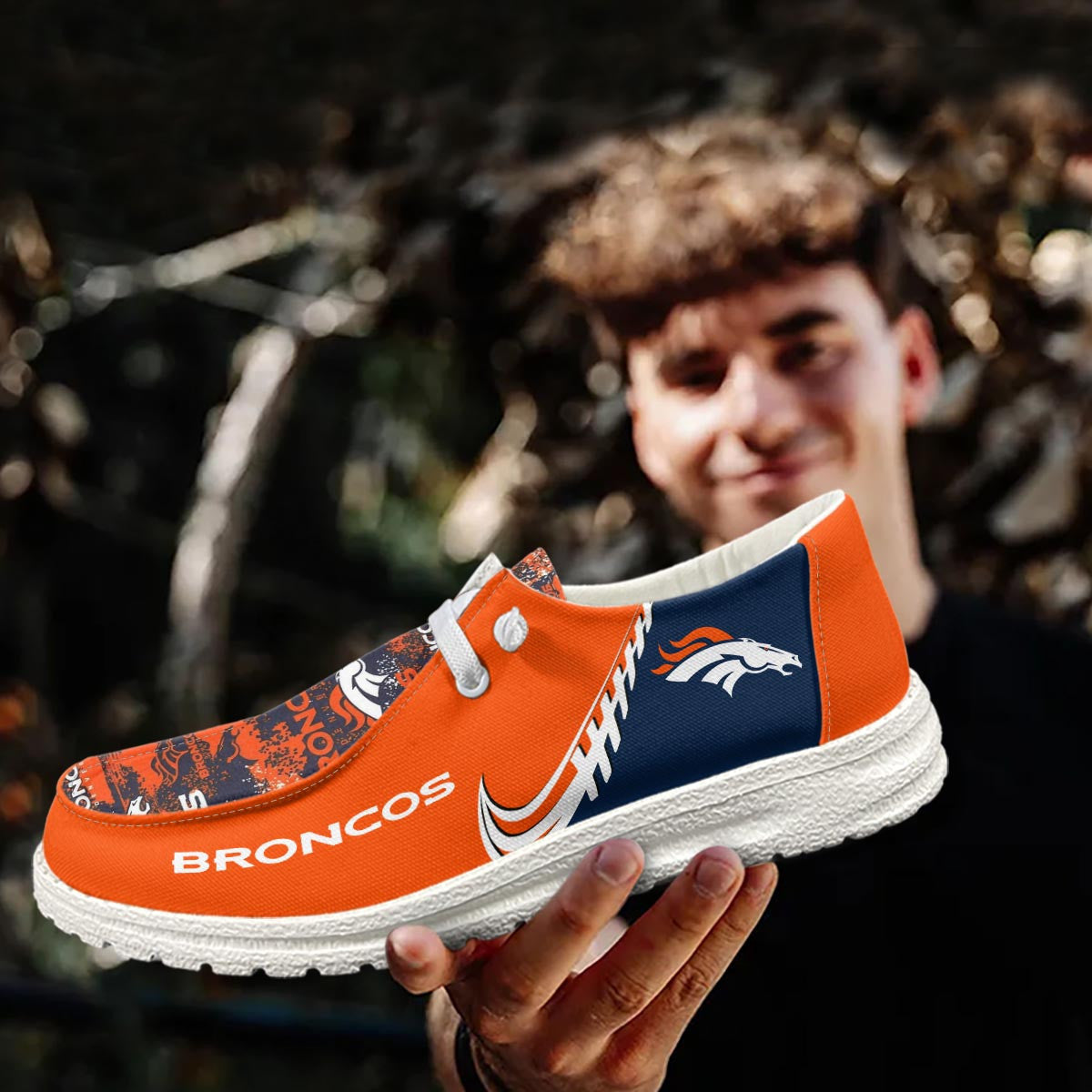 Healalio Denver Broncos Lace Up Loafers 2026