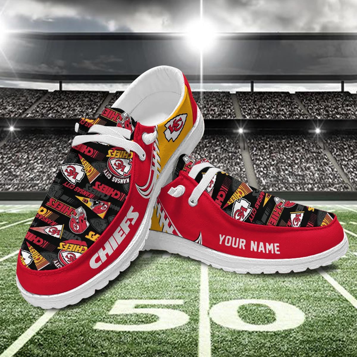 Healalio Kansas City Chiefs Lace Up Loafers 2026