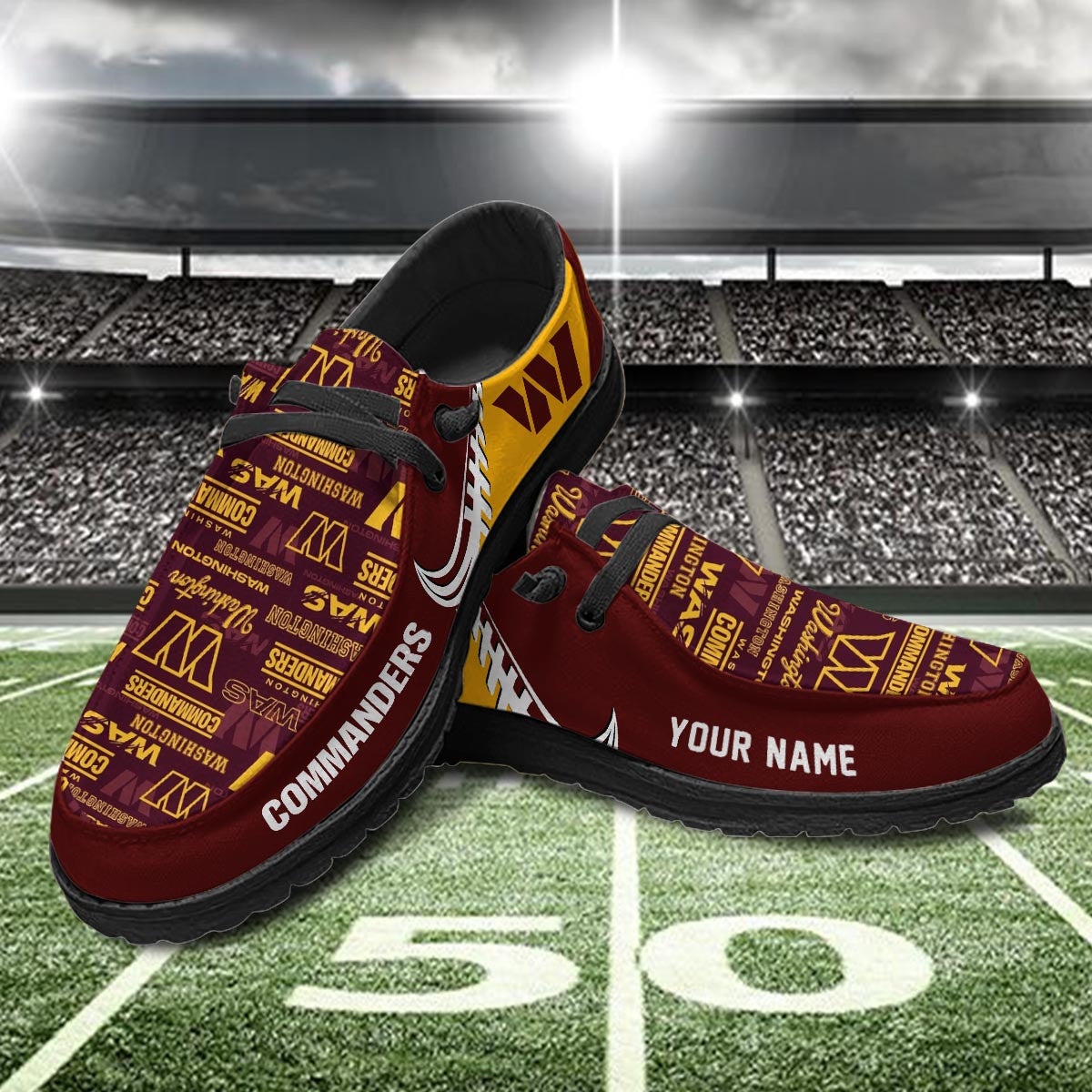 Healalio Washington Commanders Lace Up Loafers 2026