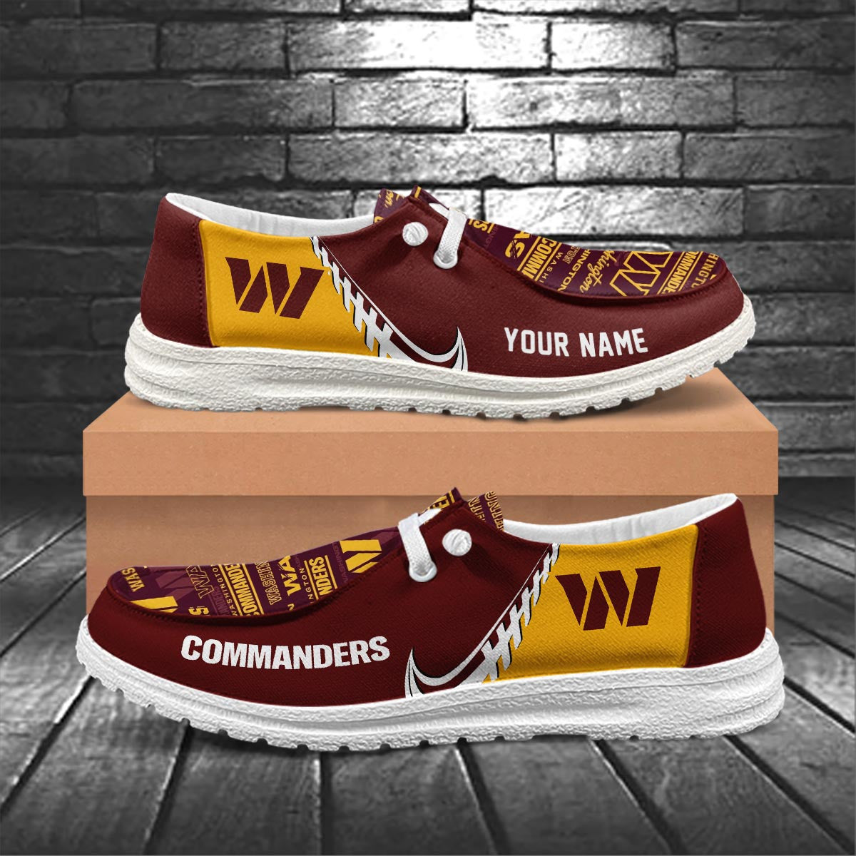 Healalio Washington Commanders Lace Up Loafers 2026