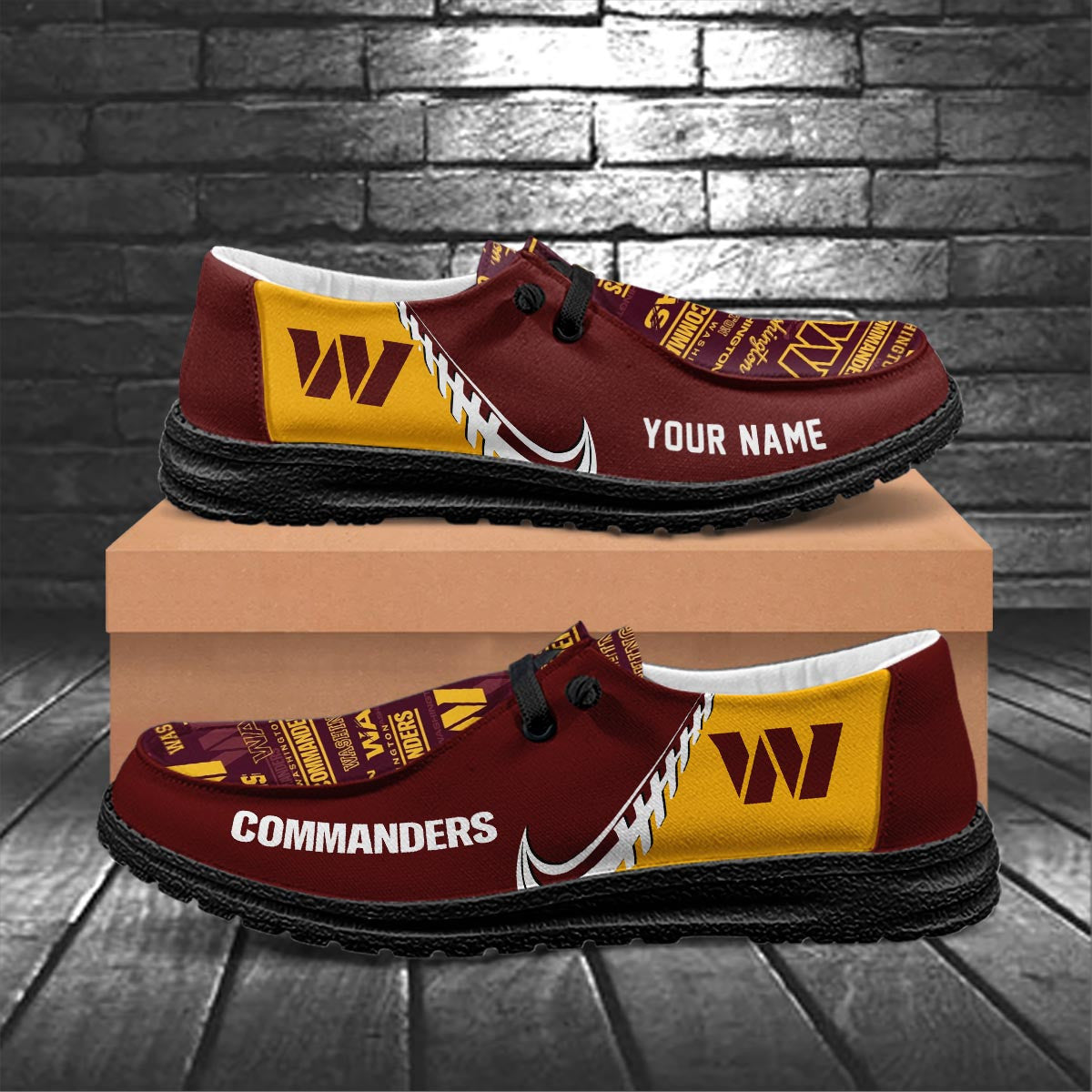 Healalio Washington Commanders Lace Up Loafers 2026